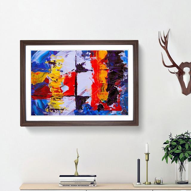 Abstract Art Painting Vol.478 by S.Johnson - Picture Frame Painting Print East Urban Home Frame Option: Walnut Framed, Size: 27cm H x 36cm W x 2cm D on Productcaster.