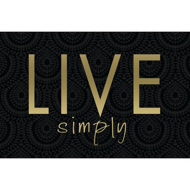 Live Simply Happy Larry Size: 51cm H x 76cm W x 3.8cm D on Productcaster.