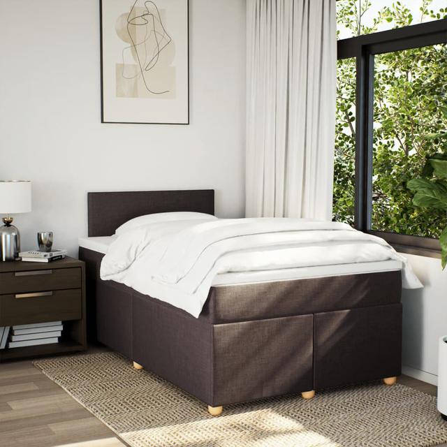 Boxspringbett mit Matratze Metro Lane Farbe: Braun, Größe: 120 cm × 200 cm on Productcaster.