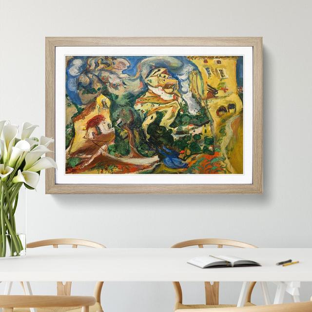 The Village by Chaim Soutine - Picture Frame Painting East Urban Home Frame Option: Oak Framed, Size: 27cm H x 36cm W x 2cm D on Productcaster.