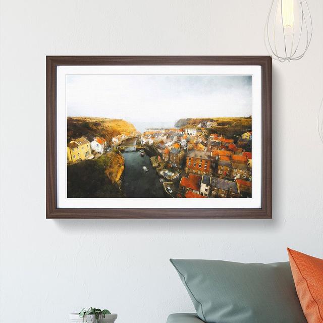 Staithes in North Yorkshire - Picture Frame Graphic Art Print East Urban Home Format: Walnut Framed, Size: 33cm H x 45cm W x 2cm D on Productcaster.