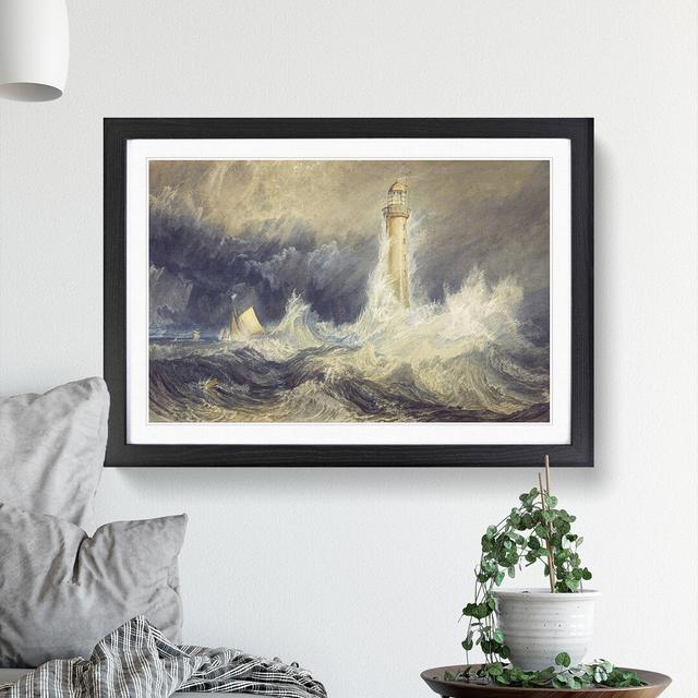 Bell Rock Lighthouse by Joseph Mallord William Turner - Picture Frame Painting East Urban Home Size: 27cm H x 36cm W x 2cm D, Frame Option: Black Fram on Productcaster.