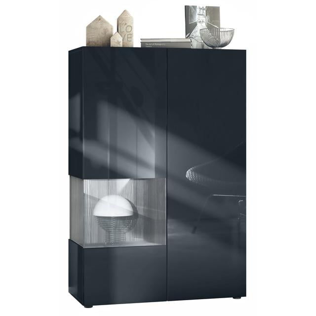 Alhassane Standard Display Cabinet Metro Lane Colour: Black/Avola Anthracite on Productcaster.