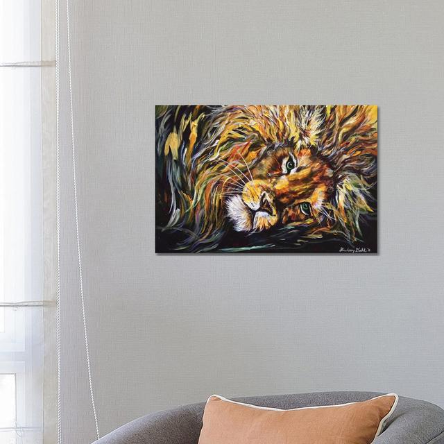 Just Lion Around by Lindsey Dahl - Wrapped Canvas Painting Latitude Run Size: 45.72cm H x 66.04cm W x 3.81cm D on Productcaster.