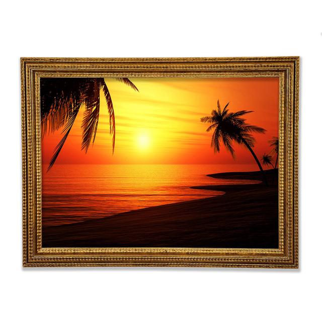 Sun Glow Framed Print Highland Dunes Size: 29.7cm H x 42cm W on Productcaster.