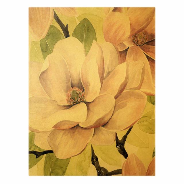 Magnolia Blush I - Wrapped Canvas Painting Rosalind Wheeler Size: 100cm H x 75cm W on Productcaster.