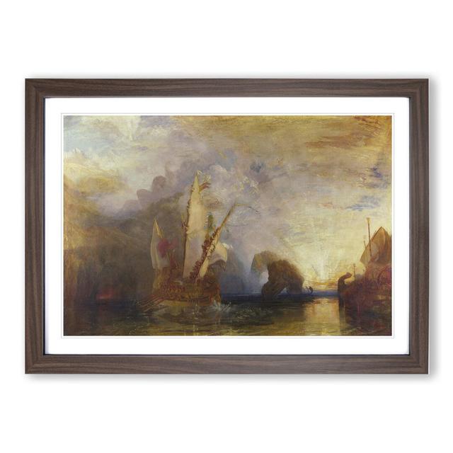 Ulysses Deriding Polyphemus by Joseph Mallord William Turner - Picture Frame Painting East Urban Home Frame Option: Walnut Framed, Size: 27cm H x 36cm on Productcaster.