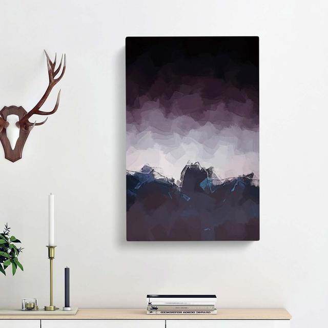 Dusky Mountains in Abstract - Wrapped Canvas Graphic Art Print East Urban Home Size: 50cm H x 35cm W x 3cm D on Productcaster.