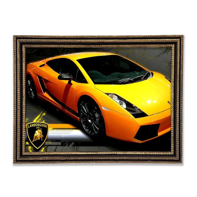 Yellow Tuned Lamborghini - Print Ebern Designs Size: 29.7cm H x 42cm W x 3cm D on Productcaster.