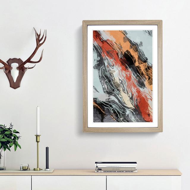 Believe the Truth in Abstract - Picture Frame Graphic Art Print East Urban Home Size: 65cm H x 48cm W x 2cm D, Frame Option: Oak Framed on Productcaster.