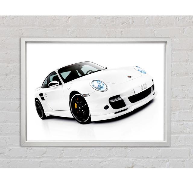 Porsche 911 GT White - Single Picture Frame Art Prints on Canvas Bright Star Size: 84.1cm H x 118.9cm W x 3.3cm D on Productcaster.