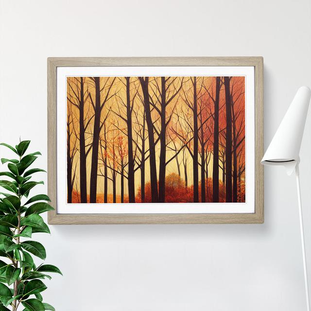 Hypnotic Autumn Forest - Single Picture Frame Print Alpen Home Size: 34cm H x 46cm W x 2cm D, Frame Colour: Oak on Productcaster.