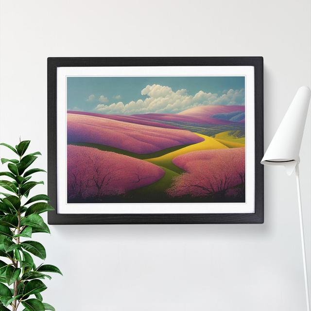 XH1022-7181X Pretty Spring Meadow Landscape Vol.2 - Single Picture Frame Print 17 Stories Size: 34cm H x 46cm W x 2cm D, Frame Colour: Black Framed on Productcaster.