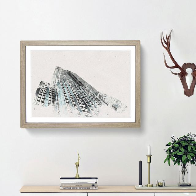 The Empire State Building - Picture Frame Painting Print East Urban Home Frame Option: Walnut Framed, Size: 36cm H x 48cm W x 2cm D on Productcaster.