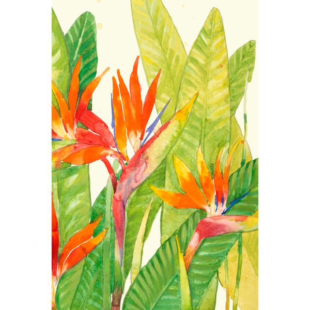 Watercolour Tropical Flowers IV by Tim OToole - Wrapped Canvas Painting Bay Isle Home Size: 30cm H x 20cm W x 3.8cm D on Productcaster.