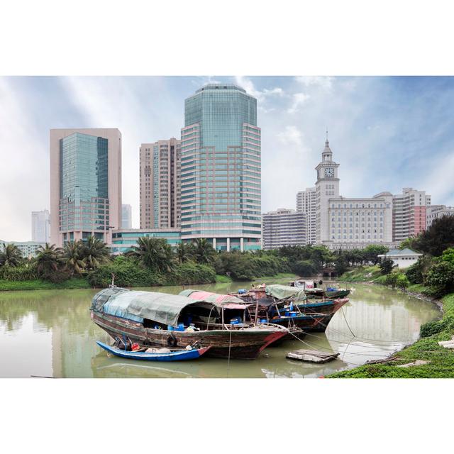 Enar Haikou Cityscape, China by Tunart - Wrapped Canvas Print 17 Stories Size: 30cm H x 46cm W x 3.8cm D on Productcaster.