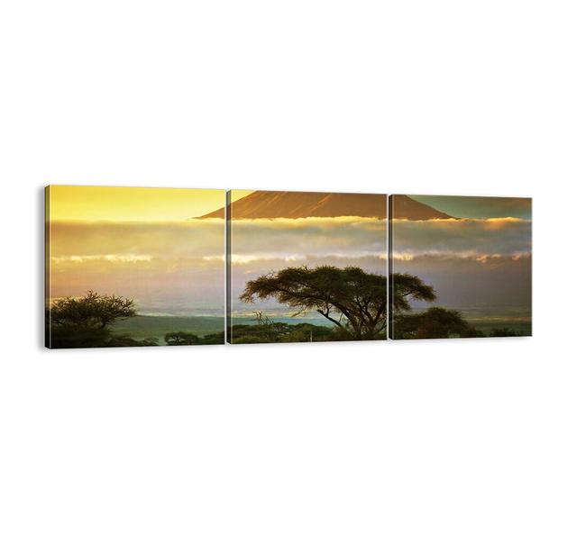 A Traveler's Dream - 3 Piece Unframed Panoramic Photograph Print Set on Canvas Alpen Home Size: 50cm H x 150cm W x 1.8cm D on Productcaster.