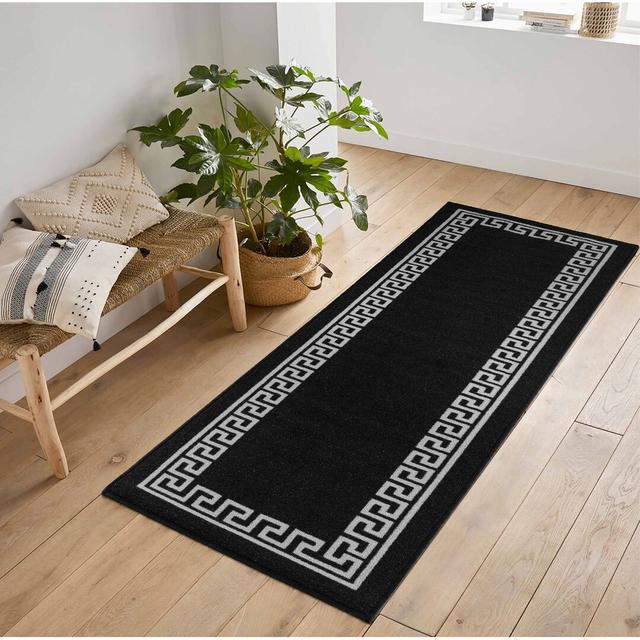 Rampzipoor Doormat 17 Stories Mat Size: Runner 67 x 220cm, Colour: Black on Productcaster.