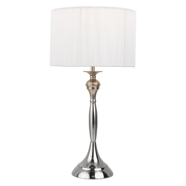 Portland 55Cm Silver White Table Lamp Three Posts on Productcaster.