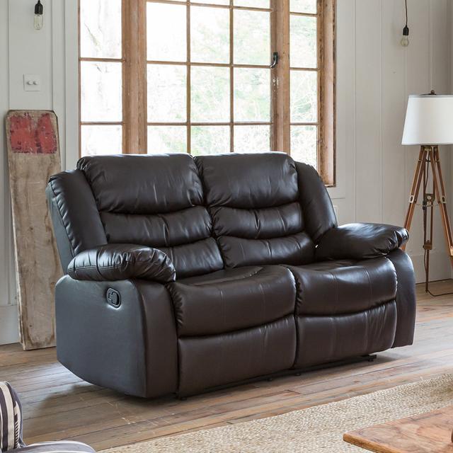 Sarvis 2 Seater Reclining Sofa Brayden Studio Upholstery Colour: Brown on Productcaster.