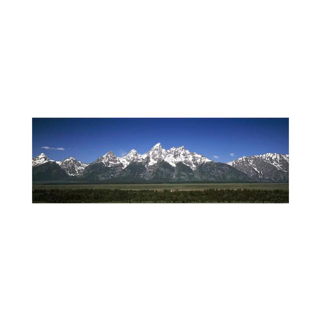 Trees in a Forest with Mountains in the Background, Teton Point Turnout, Teton Range - Wrapped Canvas Panoramic Photograph Union Rustic Size: 60.96cm on Productcaster.