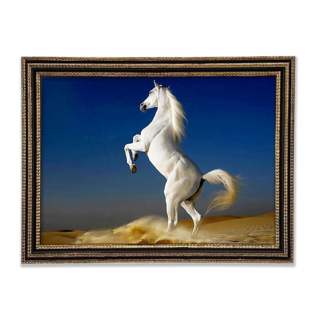 White Horse Stance - Print Gracie Oaks Size: 29.7cm H x 42cm W x 3cm D on Productcaster.