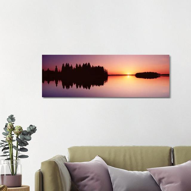 Canada, Alberta, Elk Island National Park - Wrapped Canvas Panoramic Print Ebern Designs Size: 40.64cm H x 121.92cm W x 3.81cm D on Productcaster.