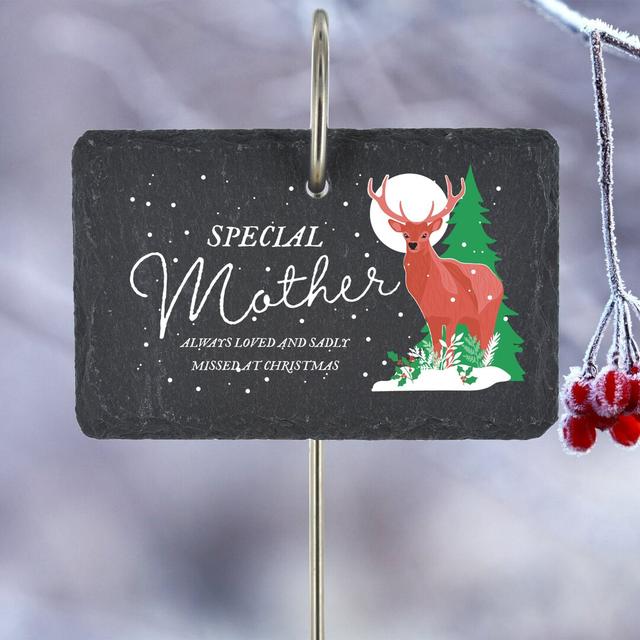 Wemoorland Deer Mother Missed 2 Pieces Memorial Plaque Set The Seasonal Aisle on Productcaster.