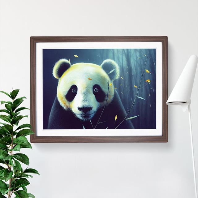 Fabulous Panda - Picture Frame Painting Latitude Vive Size: 46cm H x 64cm W x 2cm D, Frame Colour: Walnut on Productcaster.