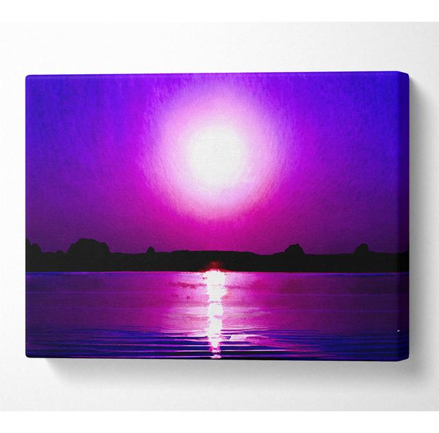 Cerise Lake Sun Canvas Aquarell House of Hampton Größe: 81 cm H x 121,9 cm B x 10 cm T on Productcaster.