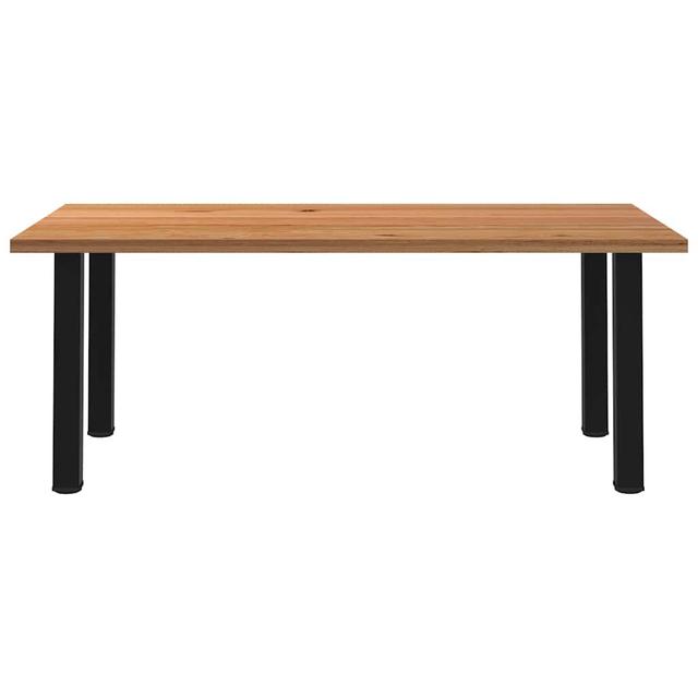 Vidaxl Esstisch Hellbraun 180X90x74 Cm Massivholz Eiche Rechteckig Williston Forge Größe: 74 cm H x 200 cm L x 80 cm B, Farbe des Tischgestells: Schwa on Productcaster.