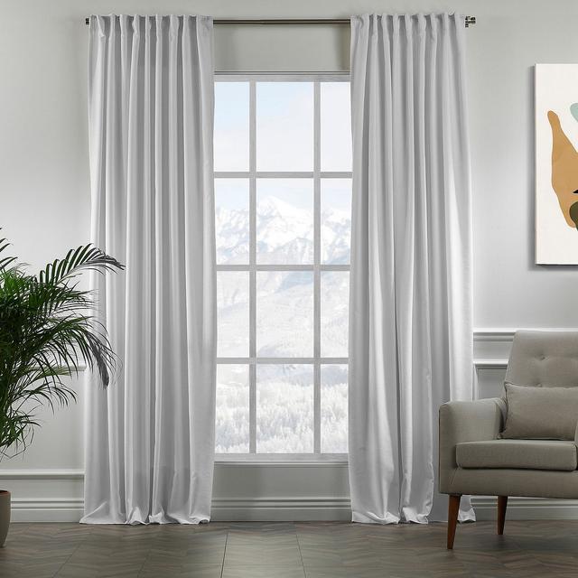 100% Blackout Thermal Extra Long & Extra Wide Decorative Curtain Single Panel Lilijan Home & Curtain Panel Size: 140cm W x 500cm D, Colour: Off White on Productcaster.