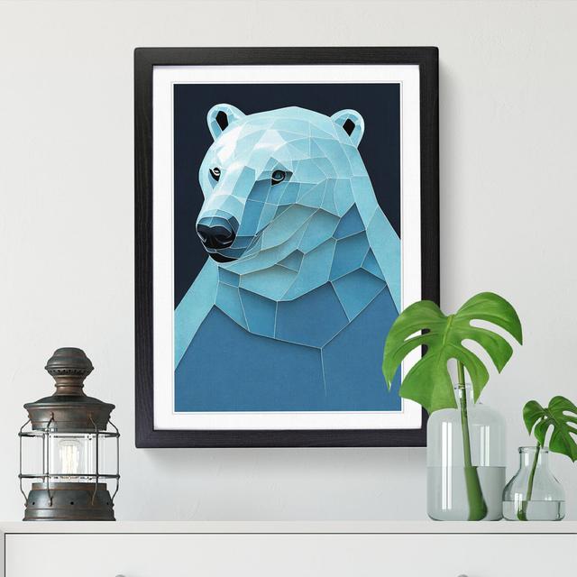 FRM-V0523-1889X Polar Bear Ice - Picture Frame Print Latitude Vive Frame Option: Walnut, Size: 34cm H x 25cm W x 2cm D on Productcaster.