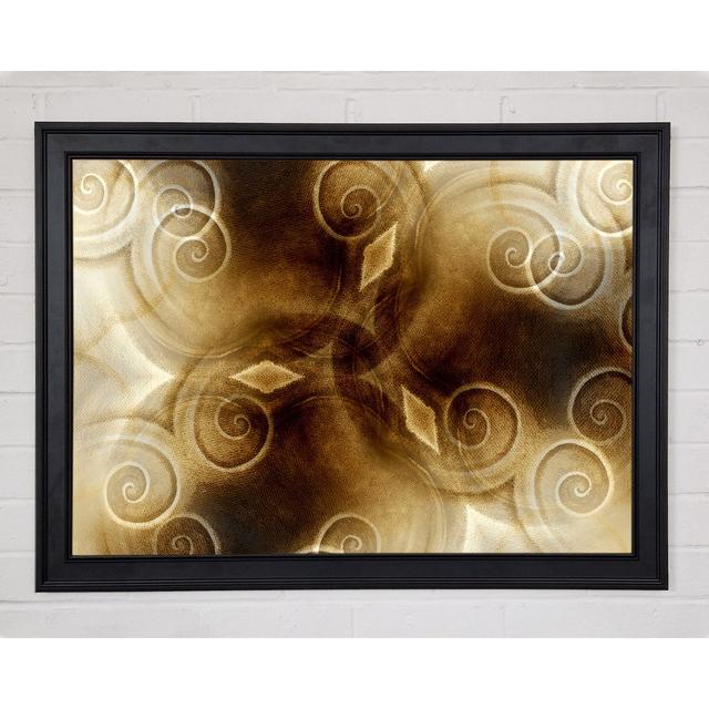 Caramel Swirls Framed Print Ivy Bronx Size: 84.1cm H x 118.9cm W x 1.5cm D on Productcaster.