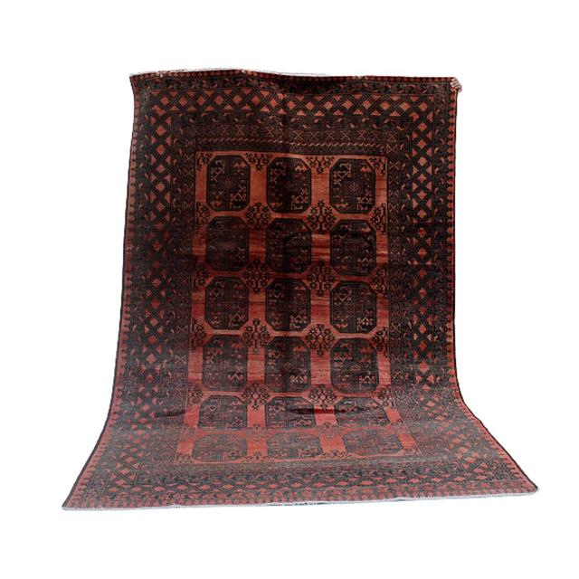 Erma Afghan Bokhara Hand Knotted Wool Red/Brown Rug World Menagerie on Productcaster.