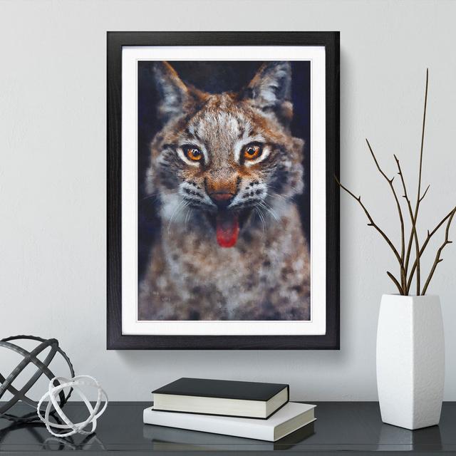 Lynx Cat - Picture Frame Graphic Art East Urban Home Size: 65cm H x 48cm W x 2cm D, Frame Option: Black Framed on Productcaster.