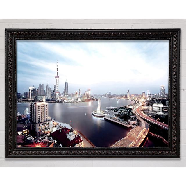 Shanghai Skyline - Single Picture Frame Art Prints Bright Star Size: 42cm H x 59.7cm W on Productcaster.