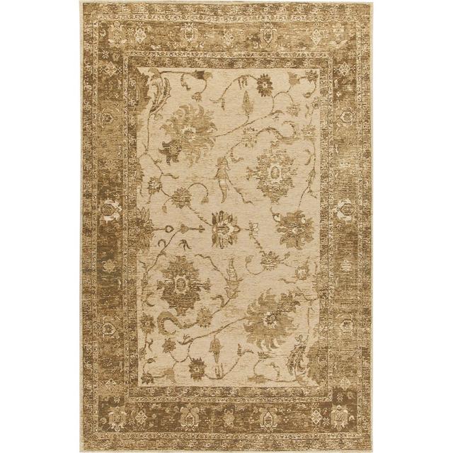 Hand Knotted Wool Beige Rug Ebern Designs Rug Size: Rectangle 160 x 231cm on Productcaster.