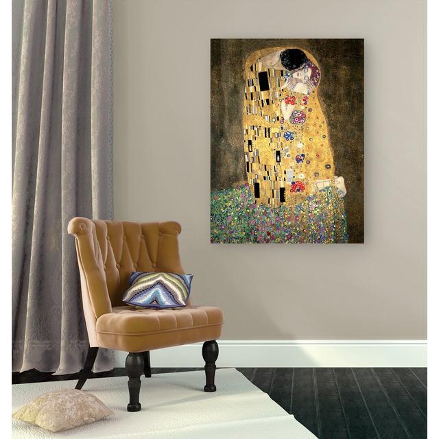 Leinwandbild - Gemälde „The Kiss” von Gustav Klimt Ophelia & Co. Größe: 80 cm H x 60 cm B x 4 cm T on Productcaster.