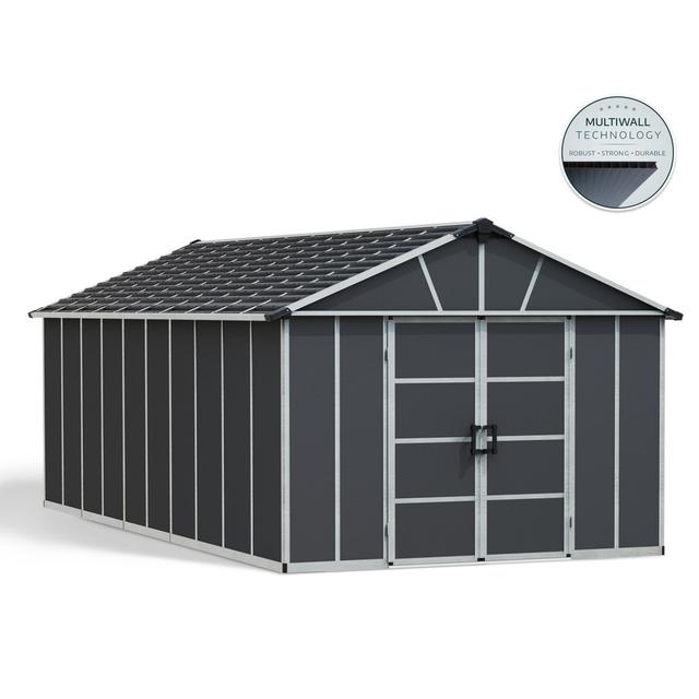 8 ft. W x 11 ft. D Plastic Apex Garden Shed Canopia by Palram on Productcaster.