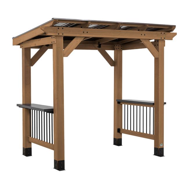 Backyard Discovery 2.3m x 1.6m Solid Wood BBQ Patio Gazebo Backyard Discovery on Productcaster.