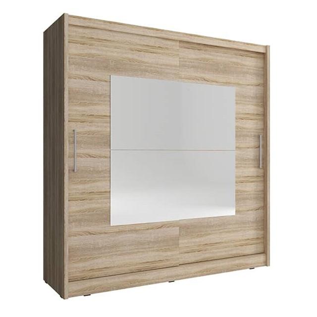 Eduartina 2 Door Sliding Wardrobe Ebern Designs Finish: Oak Sonoma on Productcaster.