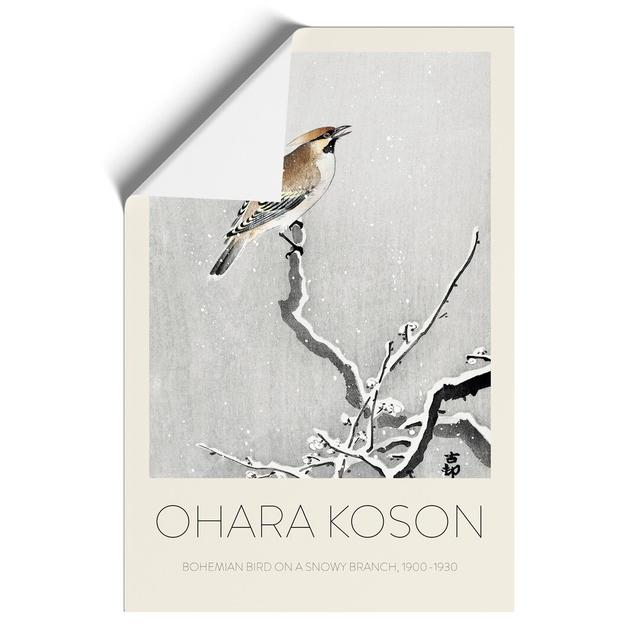 Bohemian Bird on a Snowy Branch by Ohara Koson - Unframed Painting East Urban Home Size: 42cm H x 30cm W x 0.1cm D on Productcaster.