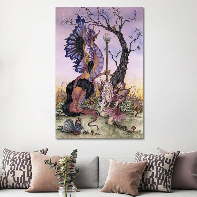 Gathering at Dawn by Amy Brown - Wrapped Canvas Painting Happy Larry Size: 152.4cm H x 101.6cm W x 3.81cm D on Productcaster.