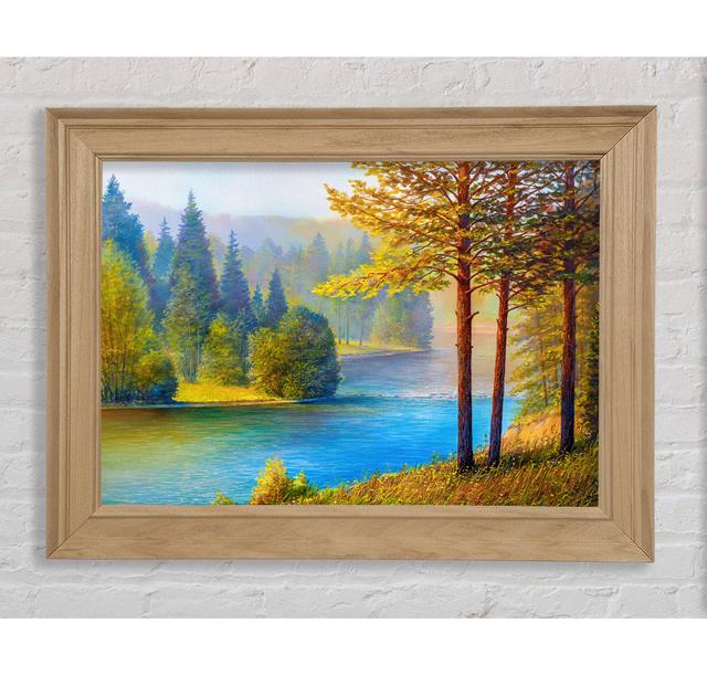 The Blue Lake Of Nebraska - Single Picture Frame Art Prints Bright Star Size: 84.1cm H x 142.2cm W x 8cm D on Productcaster.