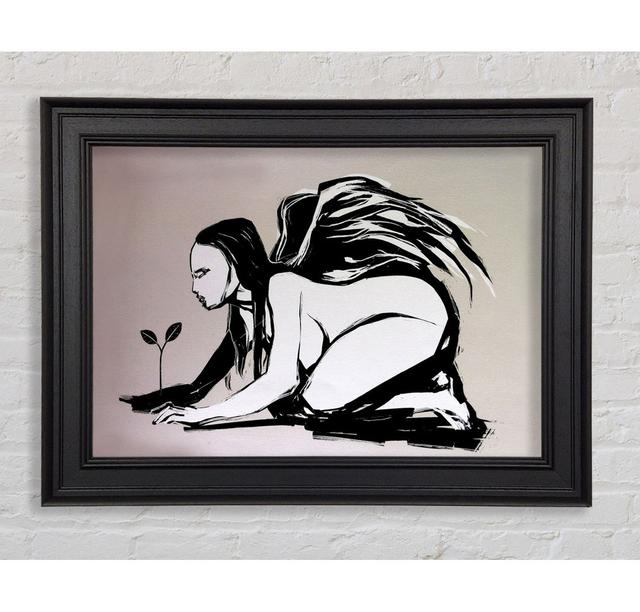 Angel Flower Grow Framed Print Happy Larry Size: 59.7cm H x 84.1cm W on Productcaster.