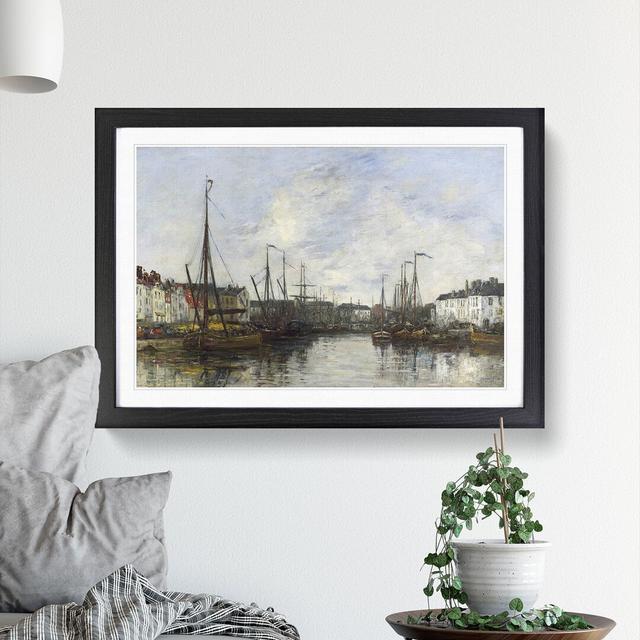 Harbour in Brussels by Eugene Boudin - Picture Frame Painting East Urban Home Size: 36cm H x 48cm W x 2cm D, Frame Option: Black Framed on Productcaster.