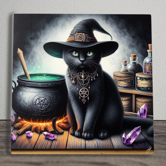 Cat Casting Potions - No Frame Print East Urban Home on Productcaster.