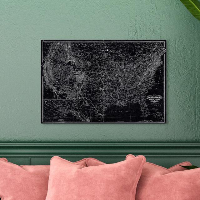 'United States And Territories Map 1874' Graphic Art on Wrapped Canvas East Urban Home Size: 61 cm H x 91.4 cm W on Productcaster.