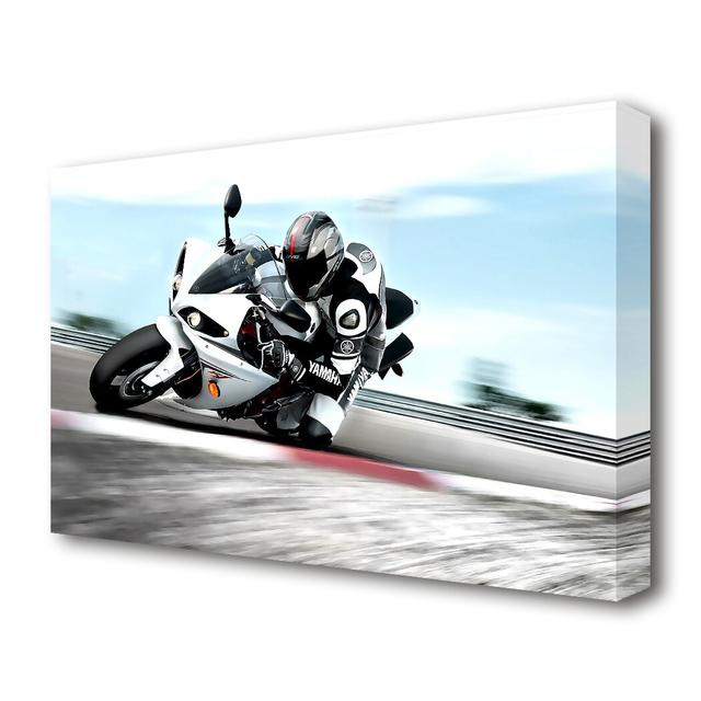 2009 Yamaha YZF R1 - Wrapped Canvas Photograph Print East Urban Home Size: 101.6 cm H x 142.2 cm W on Productcaster.